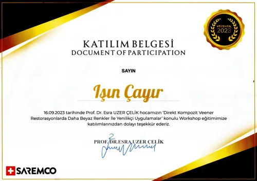 Dr. Işın Çayır - Certificate 8